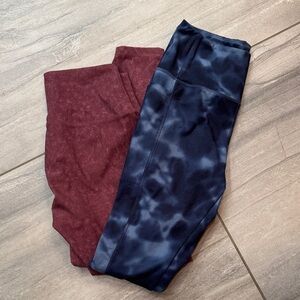 Maroon and blue Leggings Size Medium